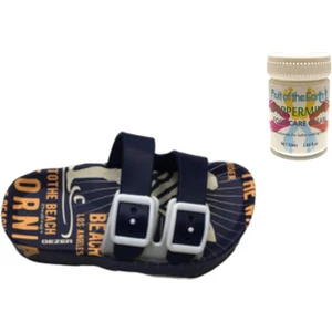 Gzr Erkek Çocuk Plaj Ev Banyo Deniz Havuz Günlük Terlik 50ML Nane Ferahlığı Topuk Çatlağı ve Nasır Giderici Krem