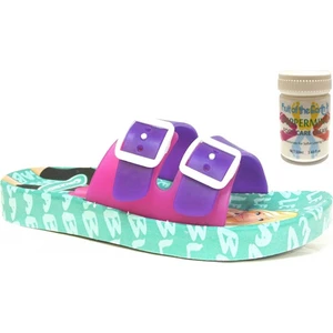 Gzr Kız Çocuk Plaj Ev Banyo Deniz Havuz Günlük Terlik 50ML Nane Ferahlığı Topuk Çatlağı ve Nasır Giderici Krem