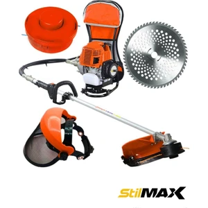 4 Hp 2 Zamanlı 58CC Sırt Tipi Benzinli Motorlu Tırpan Ot Çim Çayır Biçme Kesme Makinesi