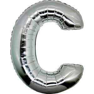 Harf Folyo Balon C Harfi Büyük Boy Balon Gümüş/gri 100CM