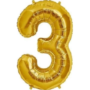 Balon Rakam Balon Folyo Orta Boy 75 cm Gold 3
