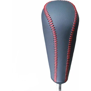 Peugeot 308 Otomatik Vites Topuzu Deri Siyah Kırmızı Dikişli