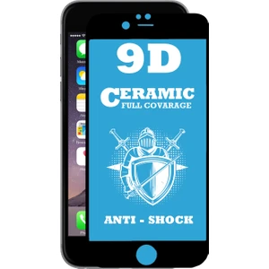 Caseart Apple iPhone 6s Plus Tam Kaplayan Seramik Nano Esnek Ekran Koruyucu - Siyah