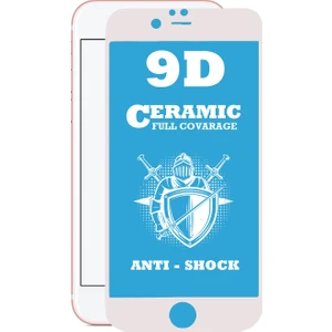 Caseart Apple iPhone 7 Tam Kaplayan Seramik Nano Esnek Ekran Koruyucu - Beyaz