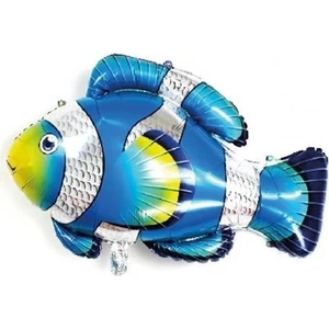 King Shark Kingshark  Folyo Balon Doğum Günü Balonu Parti Balonu 90 x 71 cm Mavi Balık