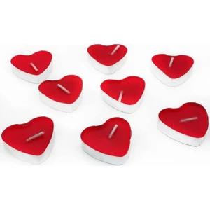 Parti Dolabı 100 Adet Kalpli Mum Küçük Kırmızı Tealight Kalp Şeklinde Mum