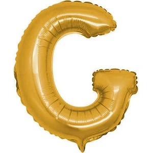 Gold Renk Folyo Balon Ç Harfli Helyum Balon 100 cm Dev Boy