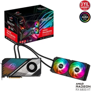 ROG Strix LC Radeon RX6800XT OC Gaming 16GB GDDR6 256Bit 2360MHz OC 1xHDMI 2xDP 1xType-C Ekran Kartı ROG-STRIX-LC-RX6800XT-O16G-GAMING