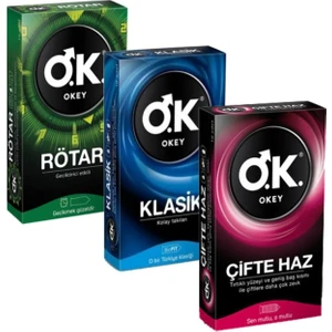Rötar 10'lu + Okey Klasik 10'lu + Okey Çifte Haz 10'lu (3' Lü Set)