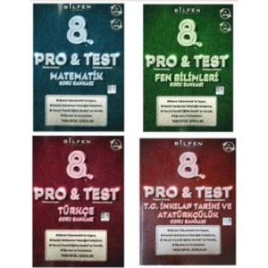 Bilfen Yayınları LGS 8. Sınıf Pro & Test Soru Bankası Seti 4 Kitap
