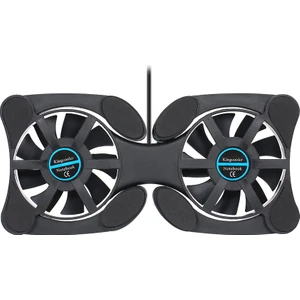 Mini Taşınabilir Katlanır Katlanabilir USB Çift Fanlı Soğutucu Soğutma Pedi (Yurt Dışından)