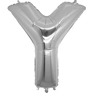 Fırsat Ayı Fırsatayı  Y Harf Silver Gümüş Folyo Balon Harfli Helyum Balon 100 cm Dev Boy