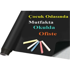 H&f Kara Tahta Yazılabilir Restorant Otel Ofis Ev Çocuk Odası Silinebilir Sticker 5 Adet Tebeşir