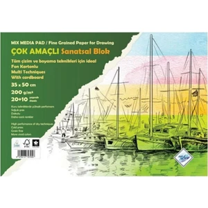 Art Liva Resim Defteri Fon Kartonlu 35 x 50 cm 200 gr 20 + 10 Yaprak