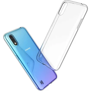Samsung Galaxy A01 Kılıf Şeffaf Silikon Hibrit Case