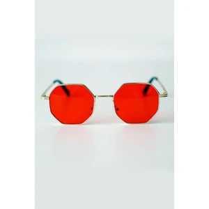 Sekizgen Unisex Güneş Gözlüğü (Kırmızı)