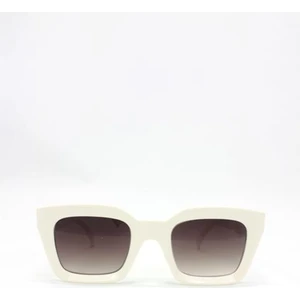 Cat Eye Kalın Dörtgen Güneş Gözlüğü (Beyaz)