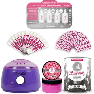 Yüz Hassas Bölge Sir Ağda Seti, Silver Konserve Ağda 800GR + Ağda Makine + Masaj Peeling +  Ağda Bezi + Spatula + Yağ