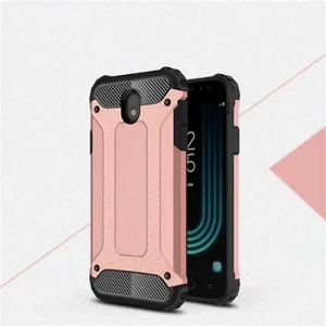 noktaks - Samsung Galaxy J5 Pro - Kılıf Çift Katman Zırh Tank Crash Military Kapak - Rose Gold