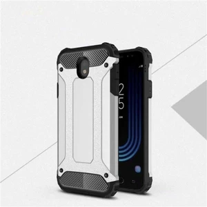noktaks - Samsung Galaxy J5 Pro - Kılıf Çift Katman Zırh Tank Crash Military Kapak - Gri