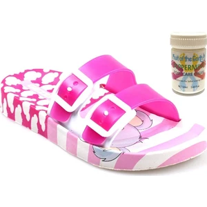 Gzr Kız Çocuk Plaj Ev Banyo Deniz Havuz Günlük Terlik 50ML Nane Ferahlığı Topuk Çatlağı ve Nasır Giderici Krem