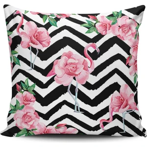 Alkan Homes Kırlent Dünyası Sevimli Flamingo Dijital Baskılı Kırlent Kılıfı