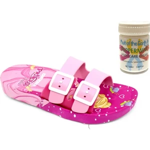 Gzr Kız Çocuk Plaj Ev Banyo Deniz Havuz Günlük Terlik 50ML Nane Ferahlığı Topuk Çatlağı ve Nasır Giderici Krem