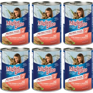 Miglior Gatto Somonlu Yetişkin Kedi Konservesi 405 gr x 6