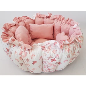 Babynest Dünyası Pudra Kelebek Pudra Yuvarlak Babynest Uyku ve Oyun Minderi