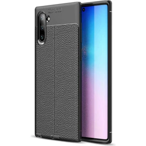Samsung Galaxy Note 10 Kılıf Deri Tarzı Niss Silikon Case