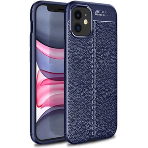 Apple iPhone 12 Kılıf Deri Tarzı Niss Silikon Case