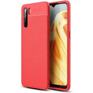 Oppo A91 Kılıf Deri Tarzı Niss Silikon Case