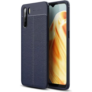 Oppo Reno 3 Kılıf Deri Tarzı Niss Silikon Case