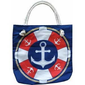 Alkan Homes Kırlent Dünyası Çapa Desenli Astarlı-Fermuarlı Dijital Baskılı Çok Amaçlı Çanta