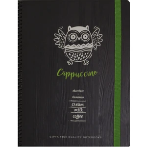 120 Yaprak Spiralli Çizgili Defter 19 x 26 cm – Cappucino