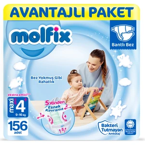 Bebek Bezi 4+ Beden Maxi Plus Avantajlı Paket 156'LI