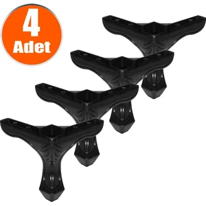 Lukens Mobilya Kanepe Masa Sehpa Puf Ayağı Siyah Baza Ayakları 14 Cm (4 Adet)