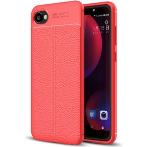 Htc Desire 12 Kılıf Deri Tarzı Niss Silikon Case