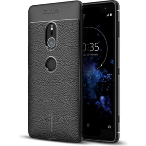 Sony Xperia Xz2 Kılıf Deri Tarzı Niss Silikon Case