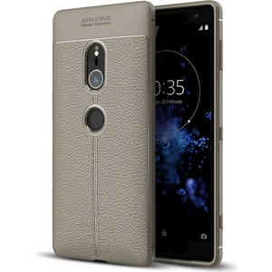 Sony Xperia Xz2 Kılıf Deri Tarzı Niss Silikon Case