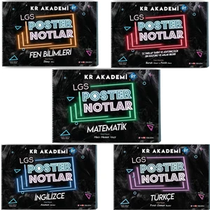 Kr Akademi Yayınları LGS 5'li Poster Notları Seti