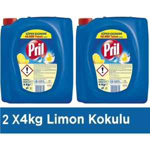 Bulaşık Deterjanı Limon Kokulu 2 x 4 Lt