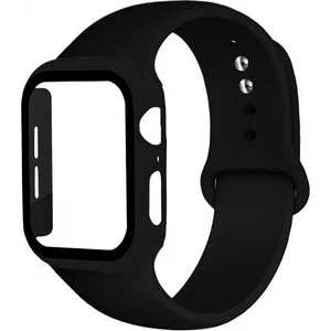 Apple Watch Uyumlu 4-5-6 40MM Silikon Kordon Kayış ve Ekran Koruyucu Kılıf