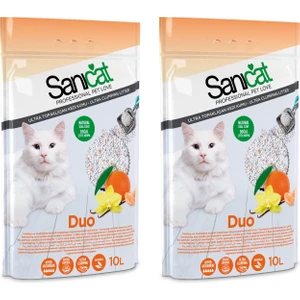 Sanıcat Duo Kedi Kumu - 10 Lt x 2 Adet