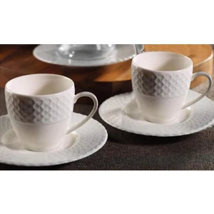 Kütahya Porselen Bone Iron Sade 12 Parça Kahve Fincan Takımı