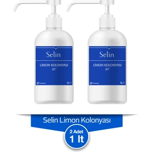 Limon Kokulu Kolonya 2×1 Litre 80 Derece Ferahlatıcı Klasik Formüllü İkili Paket