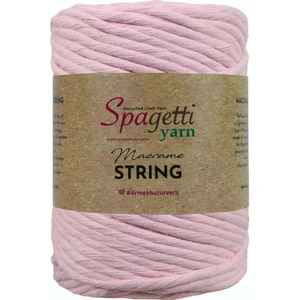 Spagettiyarn 5mm 500 gr Bebe Pembe Makrome Tek Büküm İp