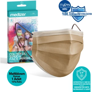 Meltblown Sütlü Kahverengi Cerrahi Maske