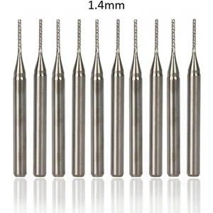 Tungsten Karbür Pcb Kesme Cnc Freze Ahşap Işleme 1.4mm 10 Adet
