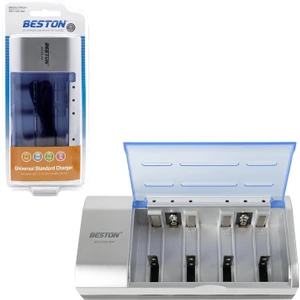 Pil Şarj Cihazı Unıversal 9V/AA/AAA/C/D/SC/NİMH/NİCD Beston BST-C821BW